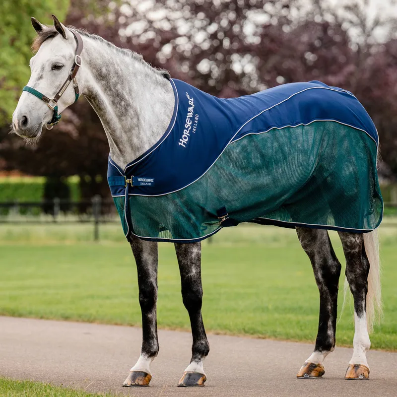 Horseware Signature Sport Cooler Rug - Navy/Hunter Green/Silver