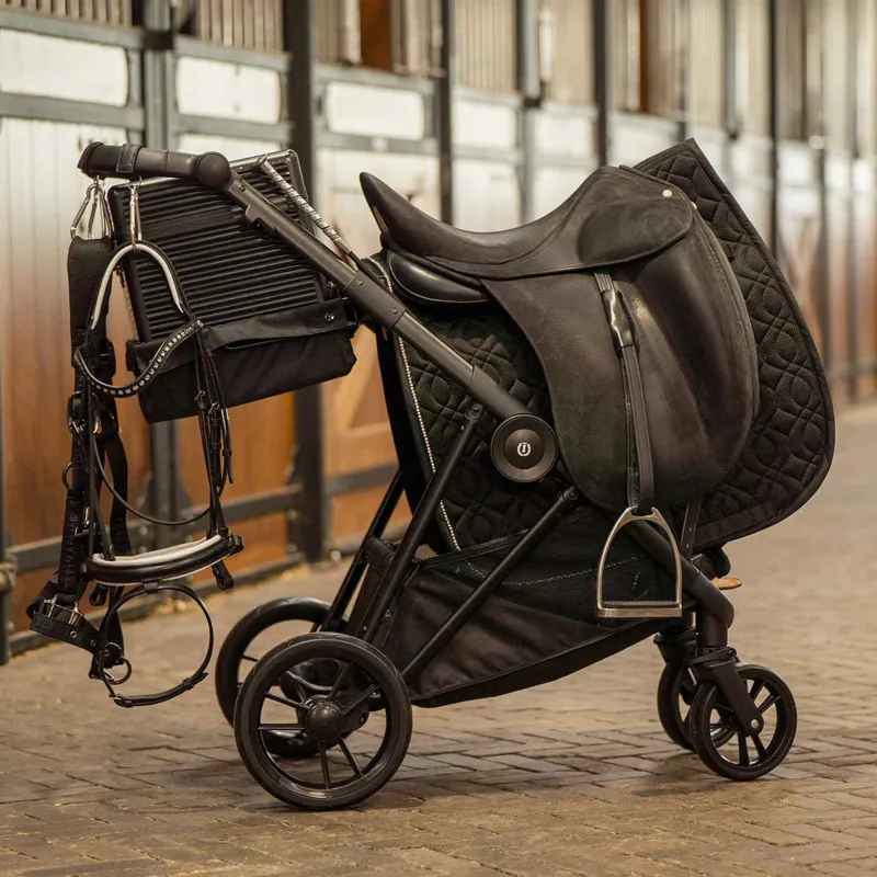 Imperial Riding Saddle Caddy Tack Trolley - Black-1