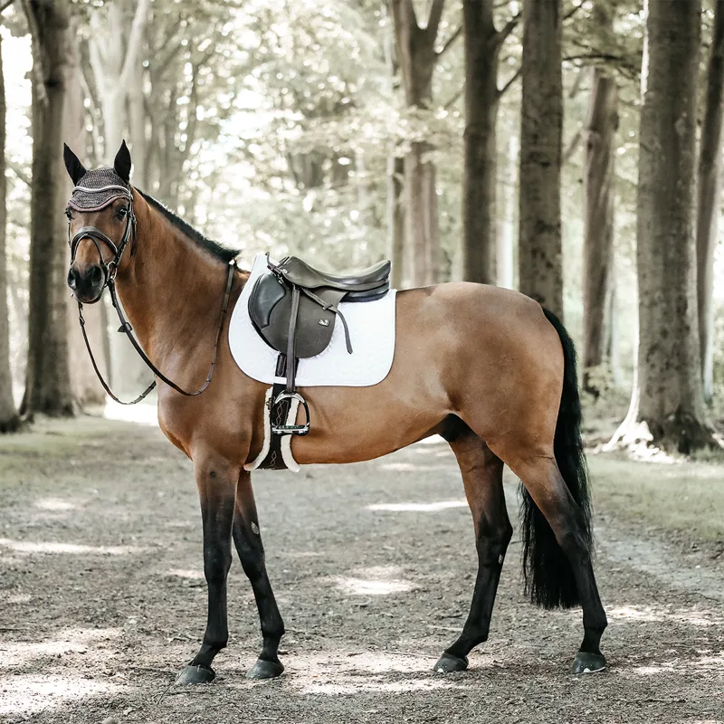 Kentucky Fishbone Jumping Saddlecloth - White-5