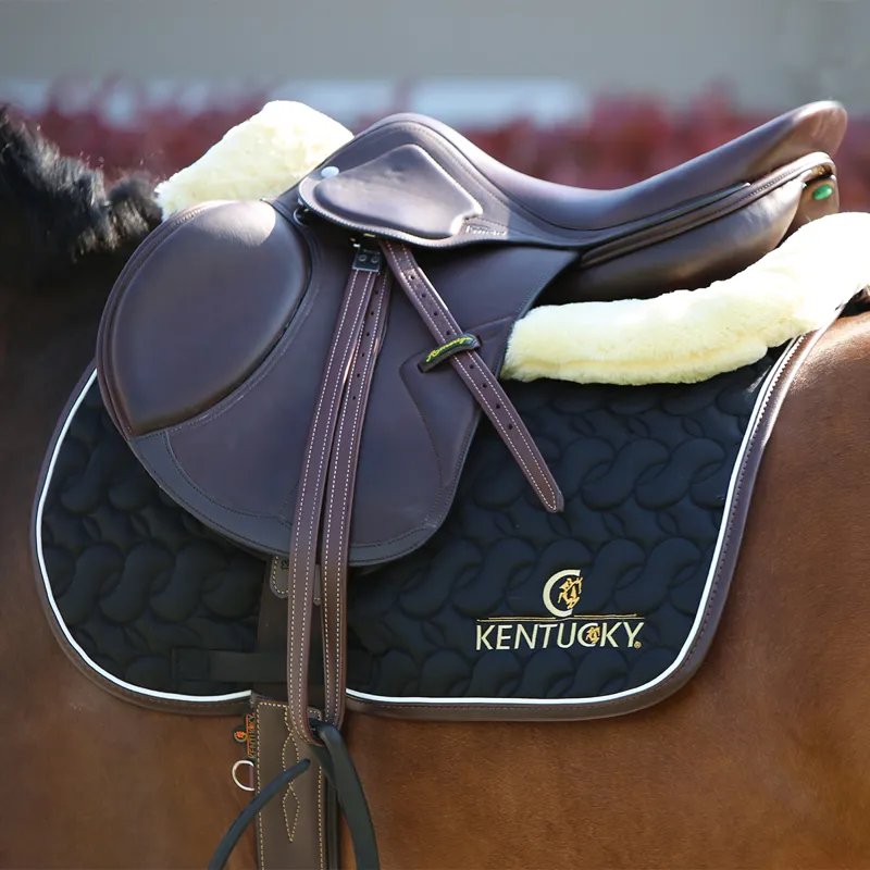 Kentucky Saddlecloth - Black/White/Brown-4