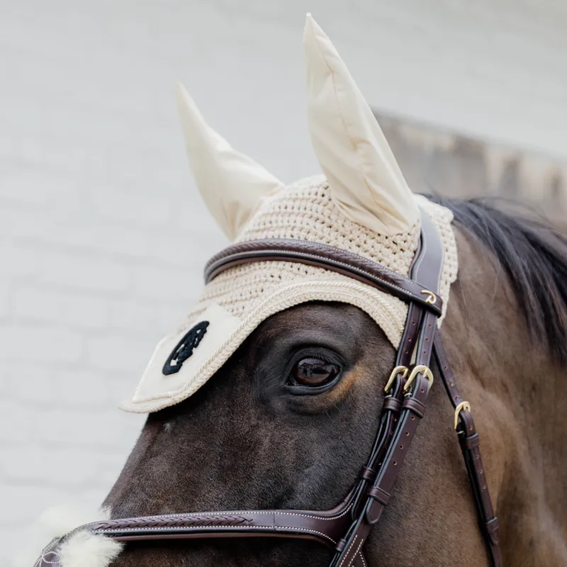 Kentucky Wellington 3D Logo Fly Veil - Beige-3