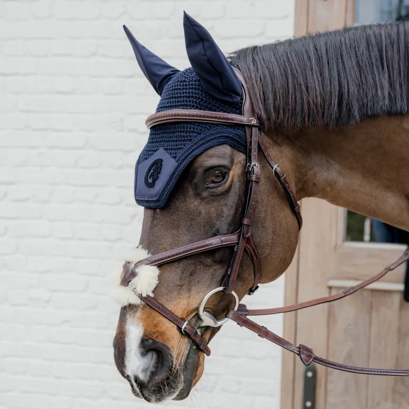 Kentucky Wellington 3D Logo Fly Veil - Navy-2