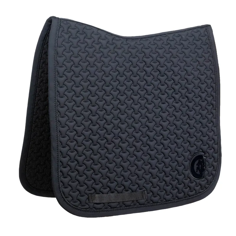 Kentucky 3D Logo Plaited Dressage Saddlecloth - Black