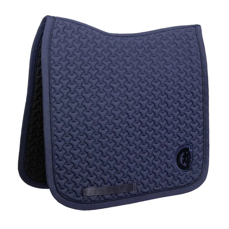 Kentucky 3D Logo Plaited Dressage Saddlecloth - Navy