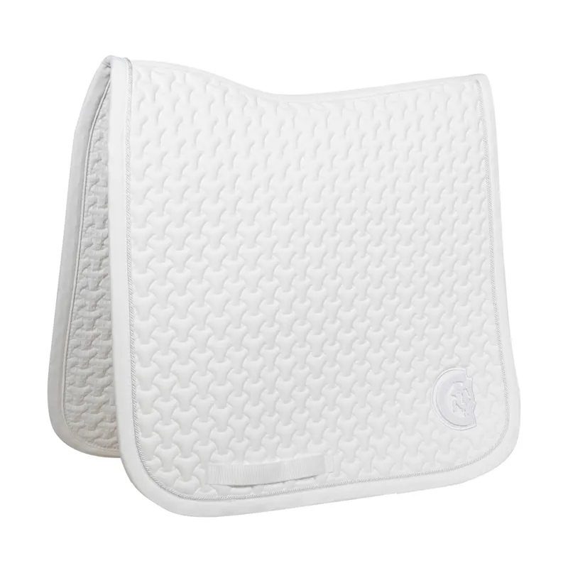 Kentucky 3D Logo Plaited Dressage Saddlecloth - White