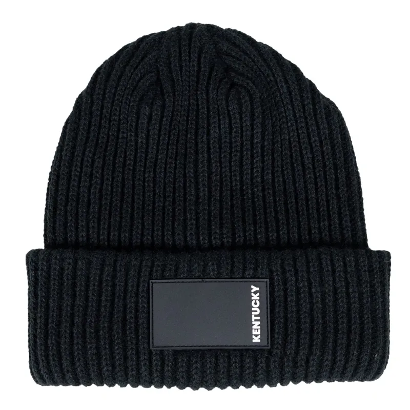 Kentucky Rubber Logo Beanie Hat - Black