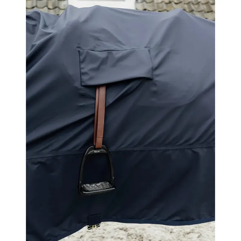 Kentucky Hurricane Raincoat Rug with Stirrup Holes - Navy-2
