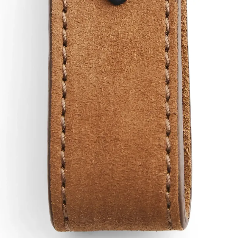 Fairfax and Favor Keyring - Tan Suede/Navy Leather-2