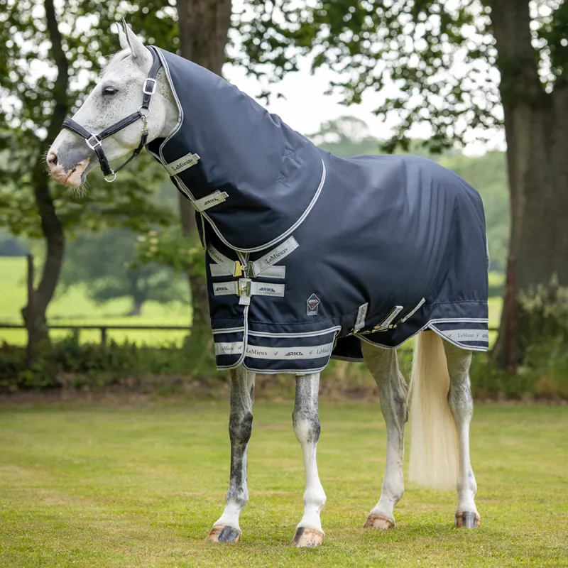 LeMieux Arika Storm-Tek 100g Detachable Neck Turnout - Navy-2