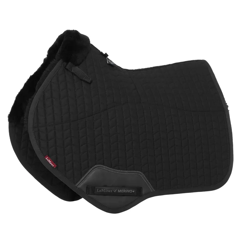 LeMieux Merino+ Half Lined Close Contact Square - Black/Black