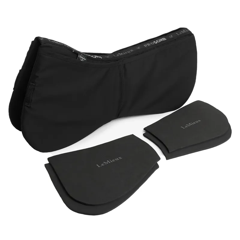 LeMieux ProSorb 2-Pocket Plain Half Pad - Black