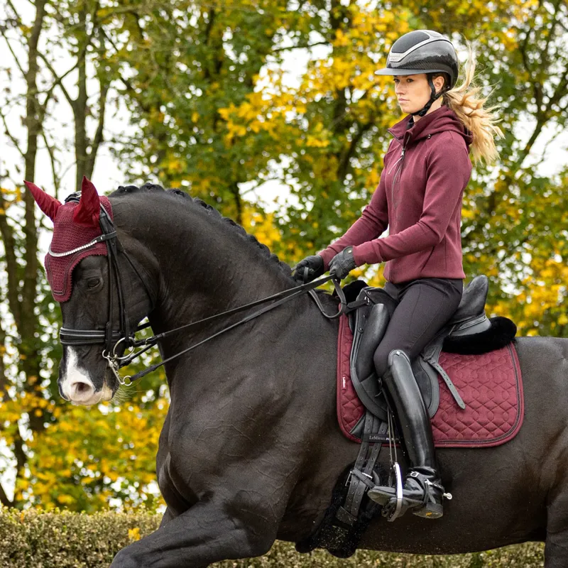 LeMieux Crystal Fly Hood - Burgundy-5