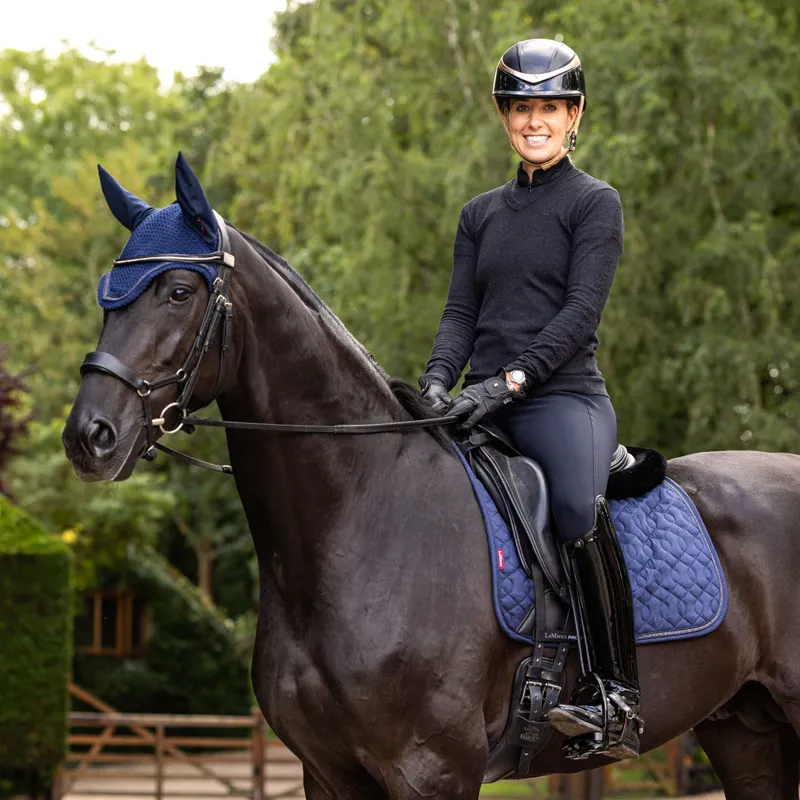 LeMieux Crystal Fly Hood - Navy-2