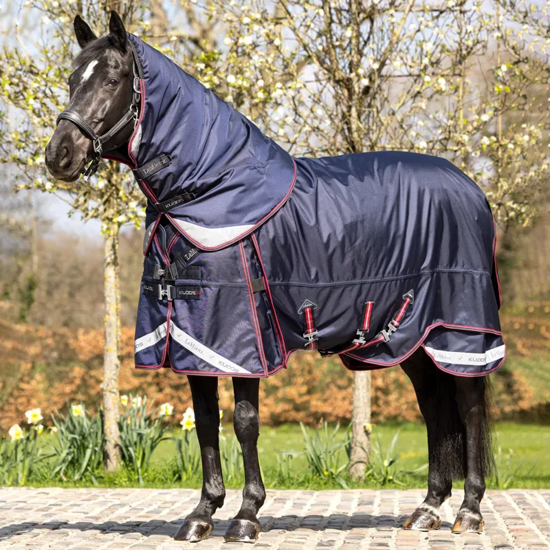 LeMieux Kudos Thermo Layer 100g Detachable Neck Turnout Rug - Navy