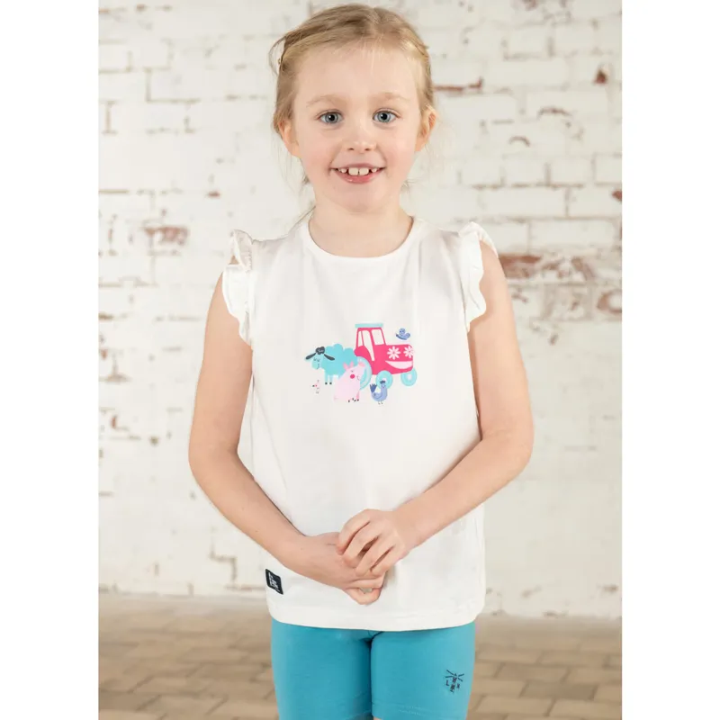 Lighthouse Causeway Swing Junior Tee - Pink Tractor and Friends-3