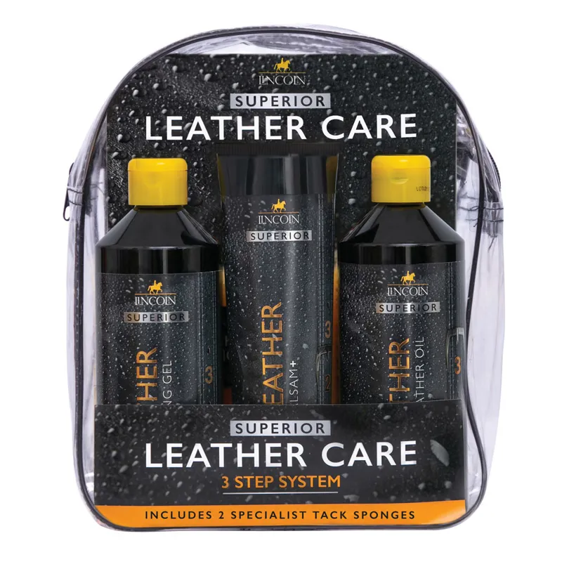 Lincoln Superior Leather Care 3 Step System Tack Cleaning Kit