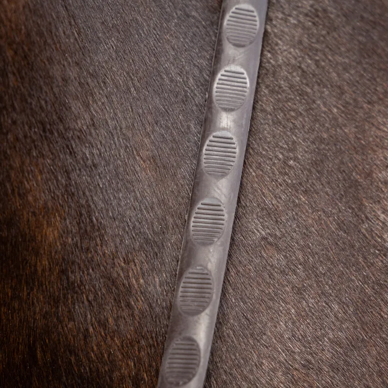 LeMieux Magna Grip Rubber Reins - Brown/Brass-2