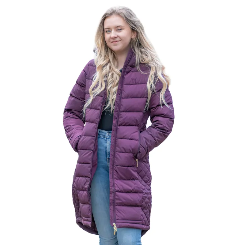 Mark Todd Warwick Deluxe Ladies Long Jacket - Plum