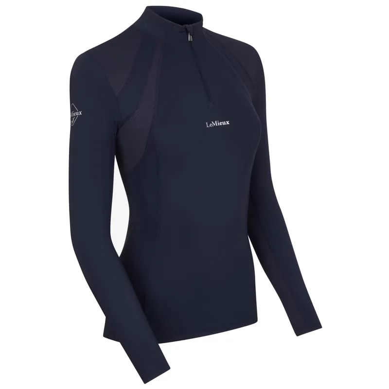 LeMieux Mia Mesh Long Sleeve Womens Base Layer - Navy-4