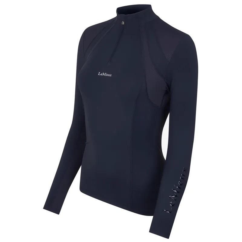 LeMieux Mia Mesh Long Sleeve Womens Base Layer - Navy-5