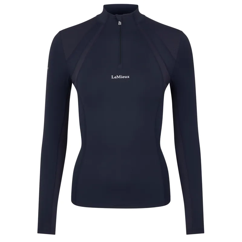 LeMieux Mia Mesh Long Sleeve Womens Base Layer - Navy-1