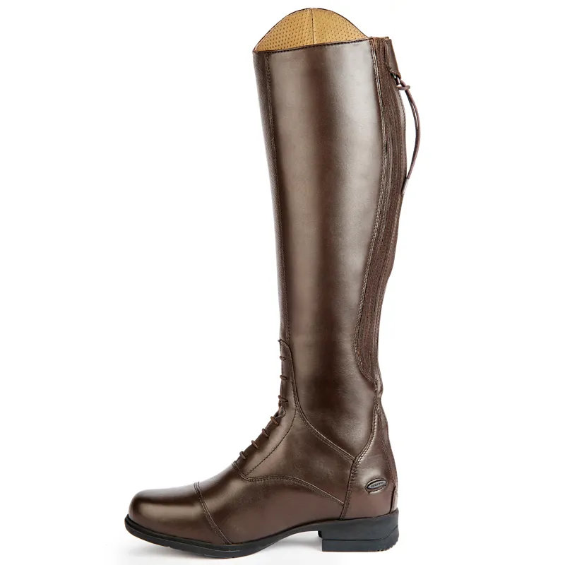 Moretta Gianna Tall Riding Boots - Short Height - Brown-4