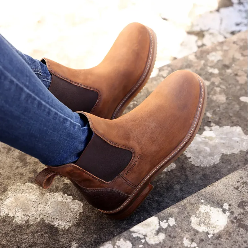 Moretta Modena Ladies Chelsea Boots - Tan-2