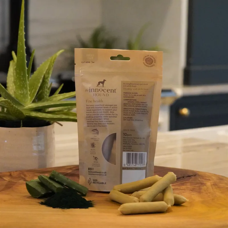 The Innocent Hound Skin and Coat Support Dog Treats - Aloe Vera/Spirulina -3