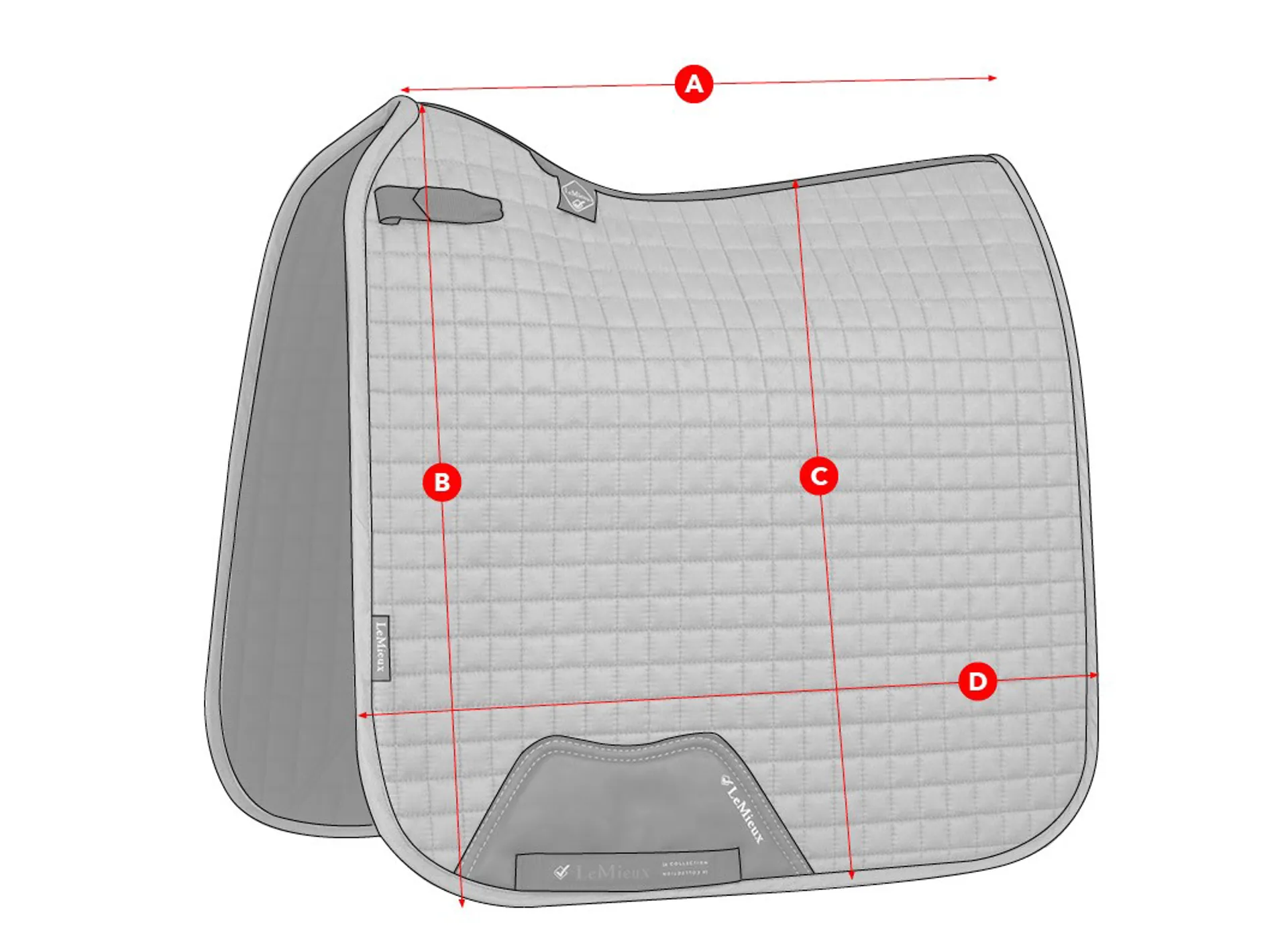 lemieux dressage saddle pad sizing