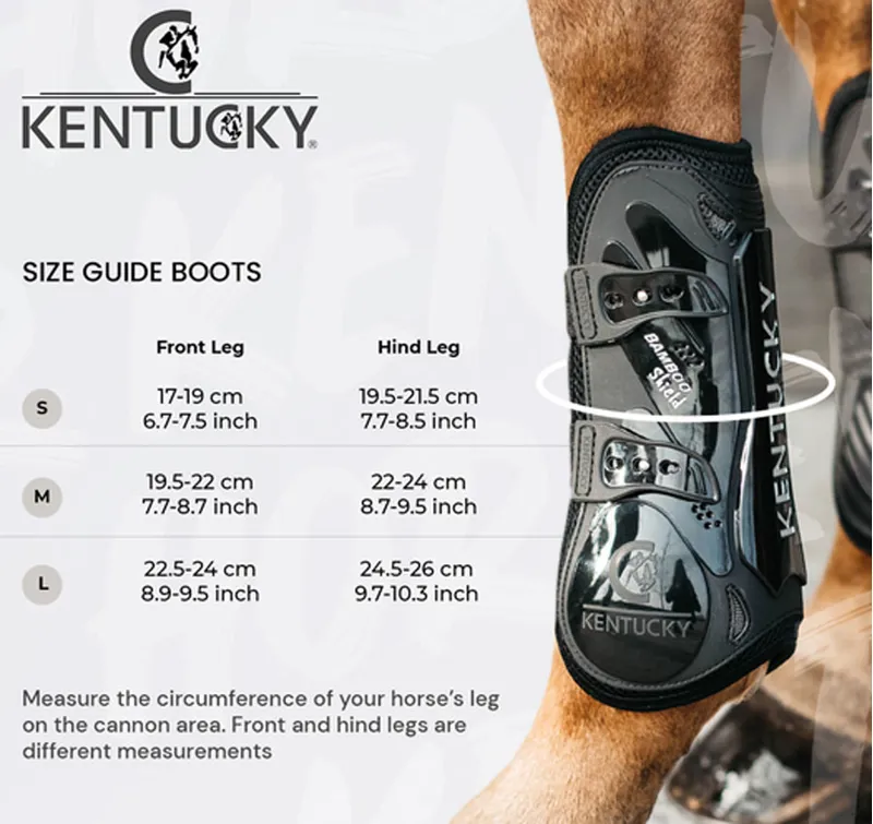 Kentucky Velcro Tendon Boots Size Chart