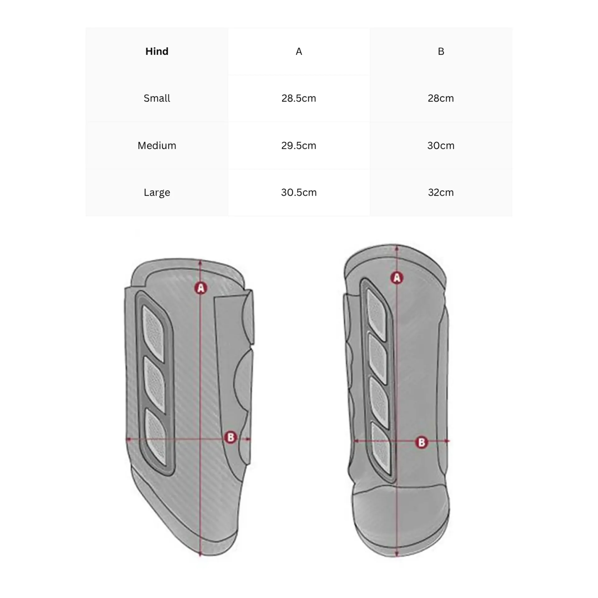 Lemeiux Carbon Air Hind Boot Size Guide