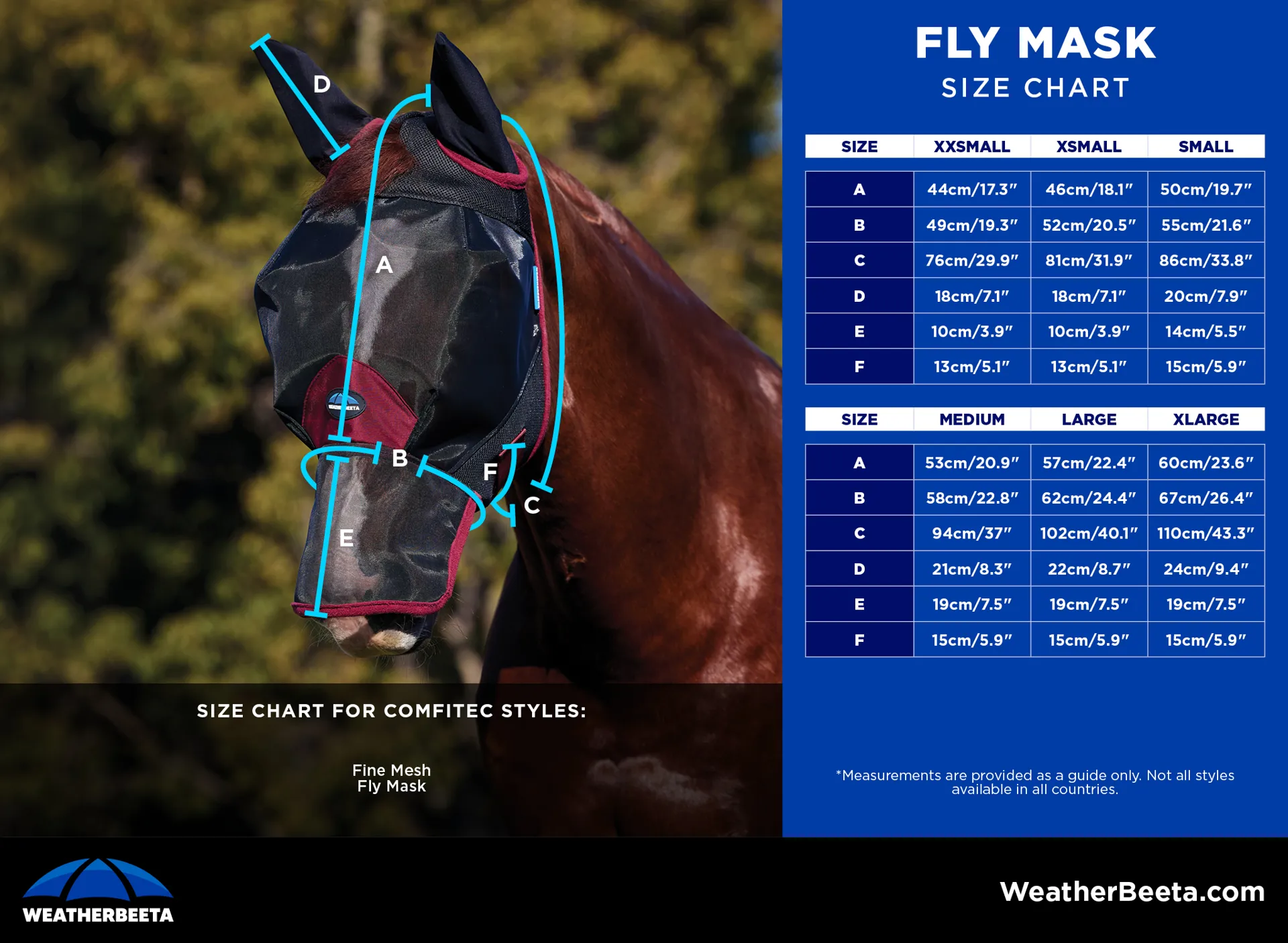 WB fine mesh fly mask