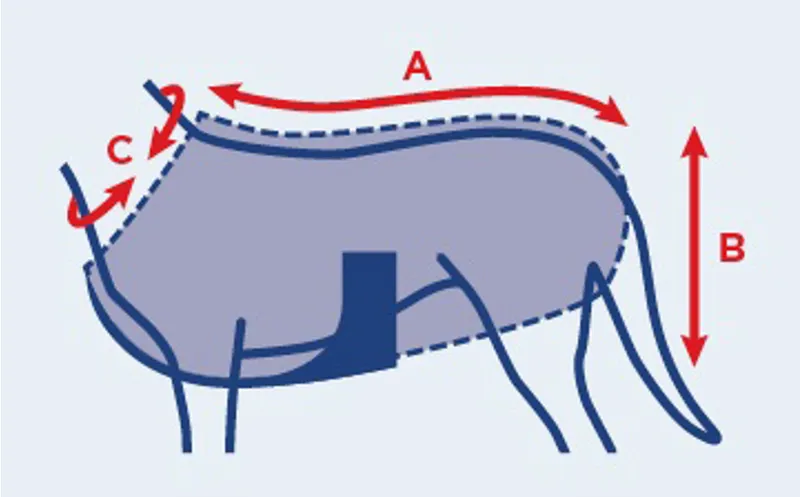 WeatherBeeta Dog Coat Diagram