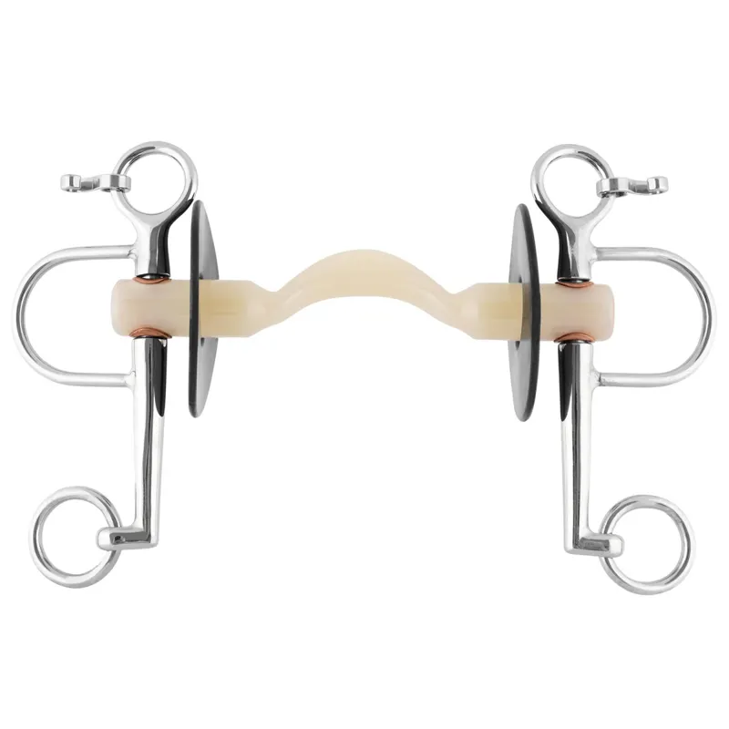 Nathe Mullen Mouth Soft Ported Pelham Bit - 7mm Cheeks/20mm Thick