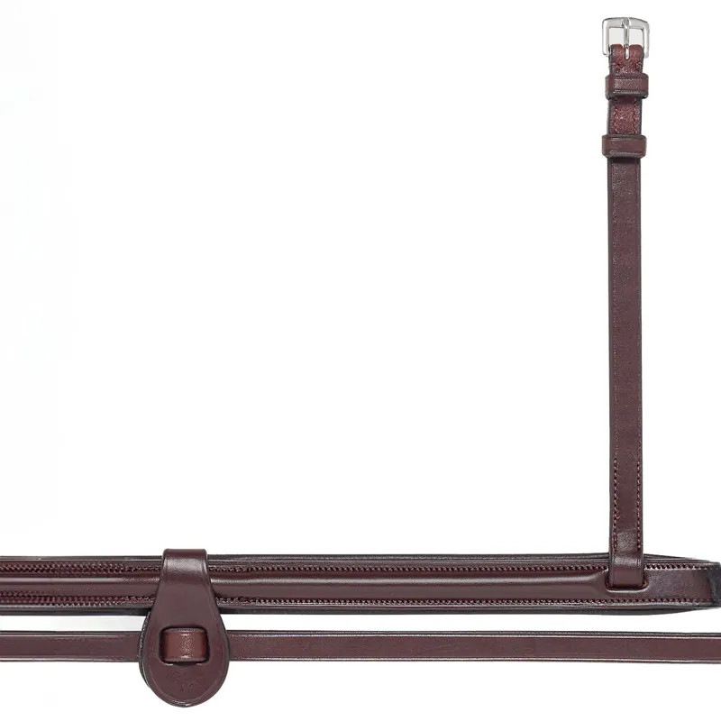 Equiline NB0446 Padded Noseband with Removable Flash - Brown-1