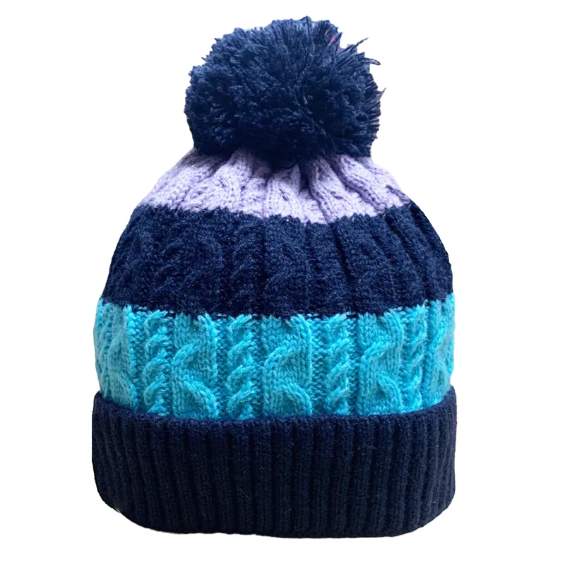 Platinum Ronay Ladies Knitted Waterproof Bobble Hat - Turquoise