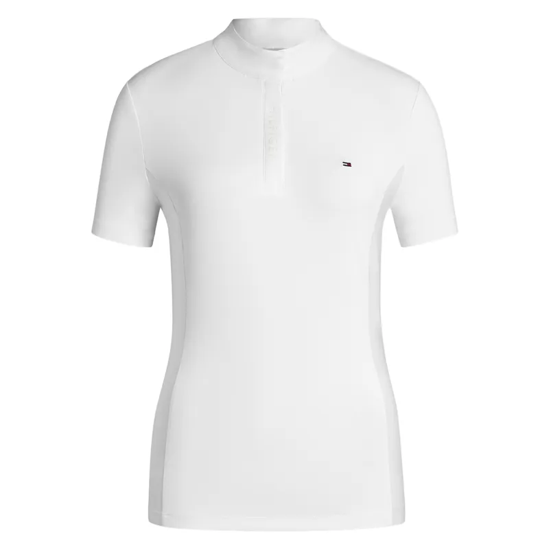 Tommy Hilfiger Selma Womens Short Sleeve Show Shirt - Optic White