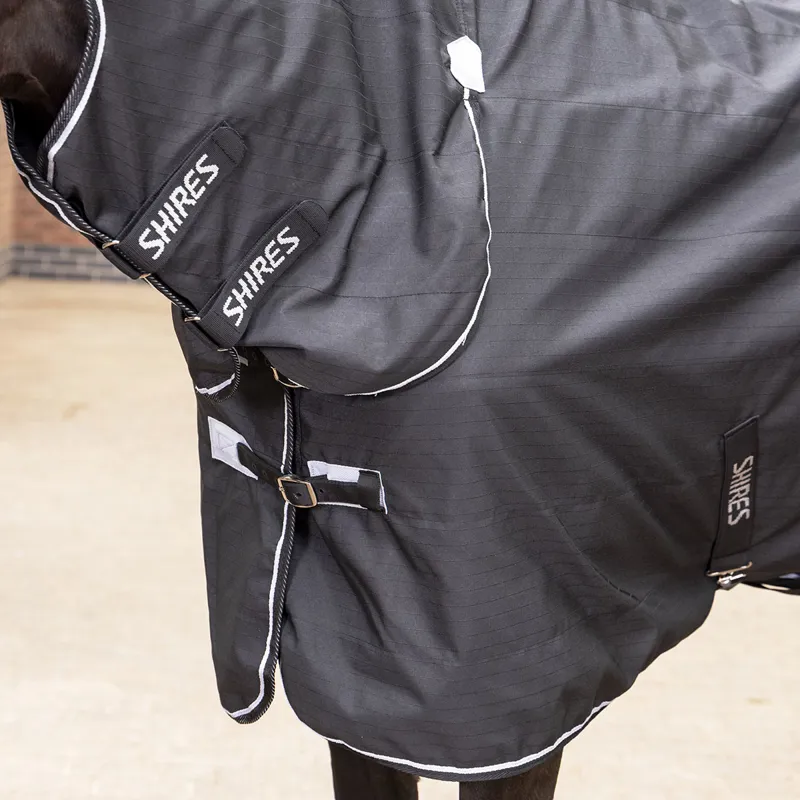Shires Tempest Original Lite 600D 0g Combo Neck Stable Rug - Black-6