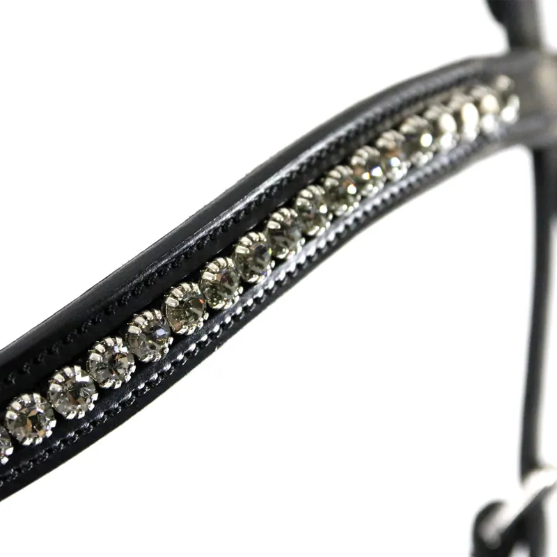 Schockemohle Equitus Beta Anatomic Bridle - Patent Black/Silver-2