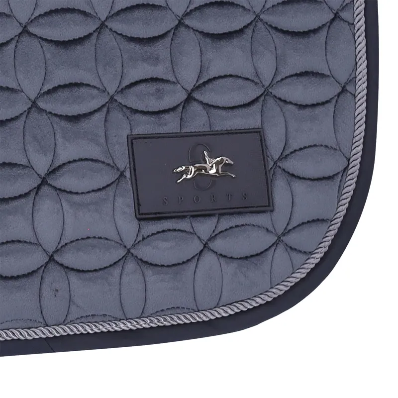 Schockemohle Velvet Balance Jump Saddlecloth - Slate Grey-1