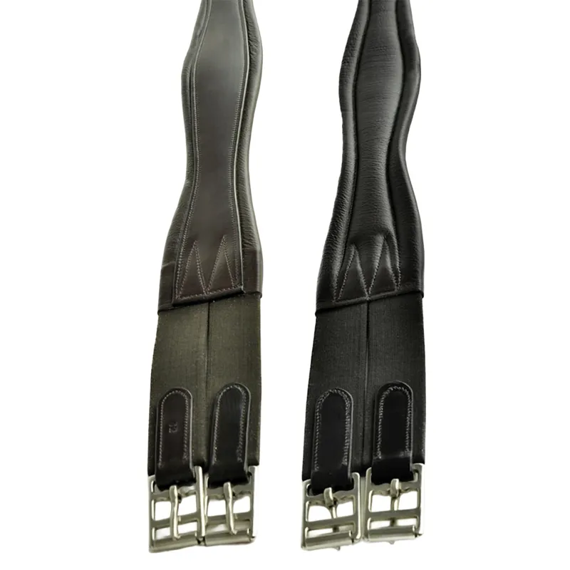 Dever Classic Deluxe Atherstone Girth with Elastic One End - Black-3