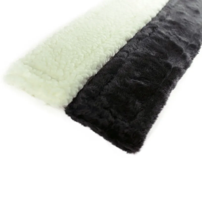 Dever Classic Competition Fleece GP Girth Liner  - White/Black-2