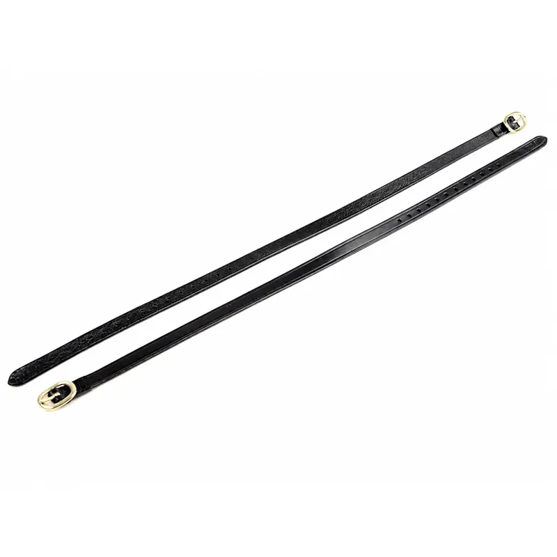Dever Classic Junior Leather Spur Straps - Black