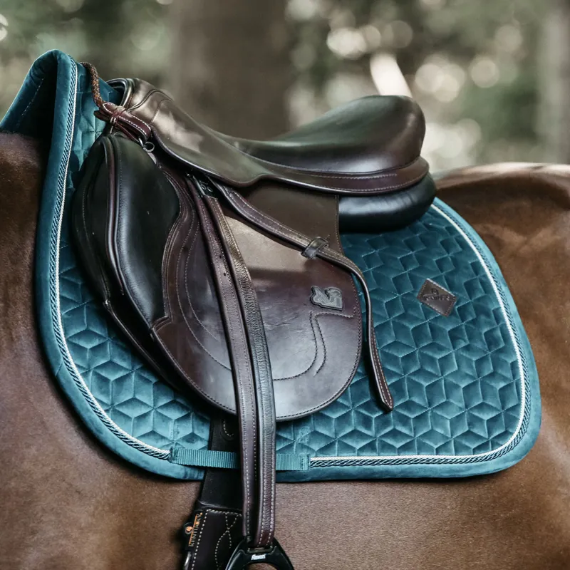 Kentucky Velvet Jumping Saddlecloth - Emerald -1