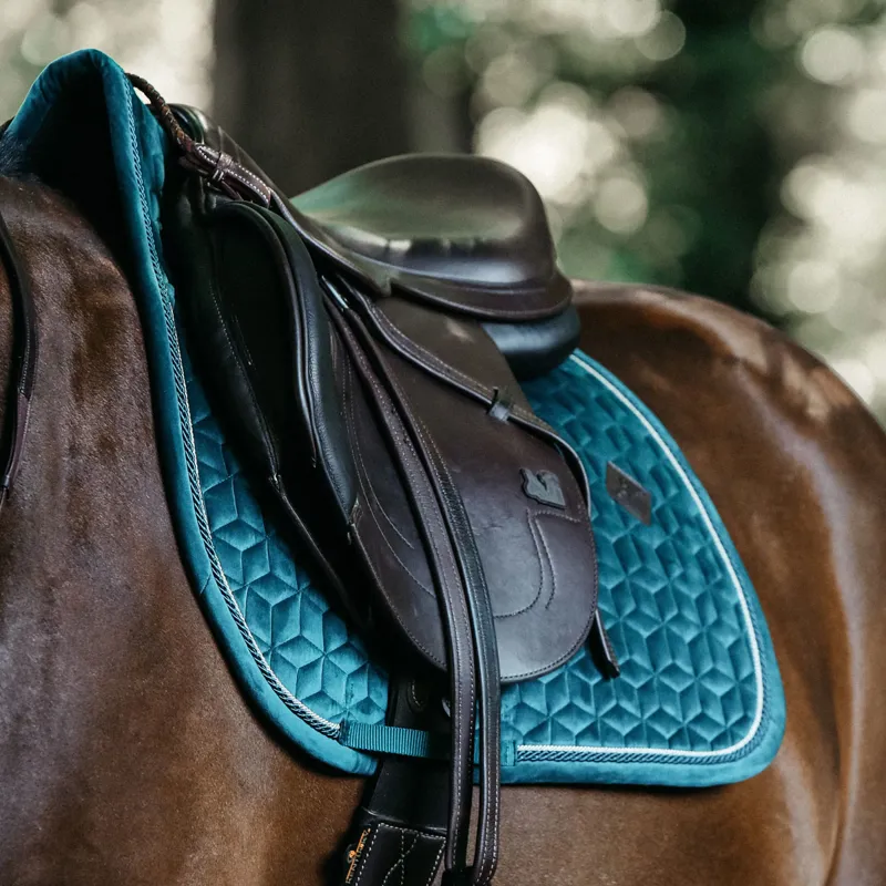 Kentucky Velvet Jumping Saddlecloth - Emerald -4