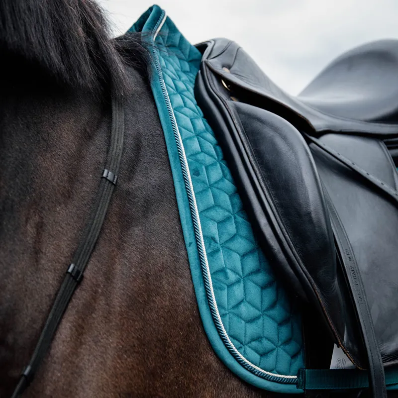 Kentucky Velvet Dressage Saddlecloth - Emerald-2