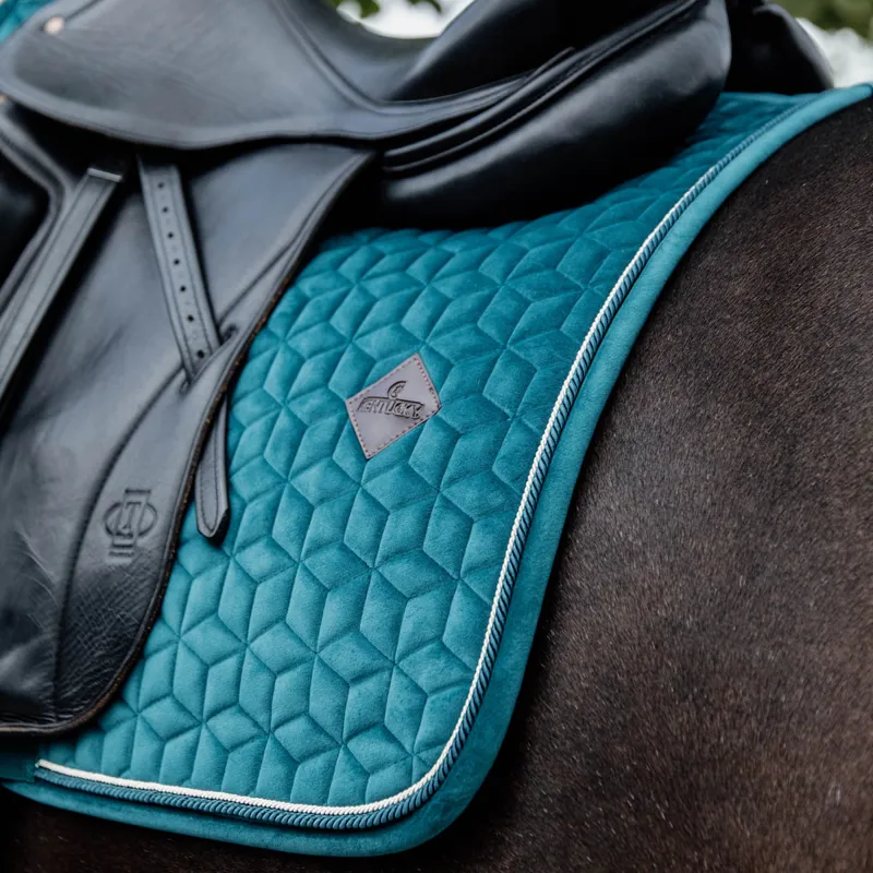 Kentucky Velvet Dressage Saddlecloth - Emerald-3