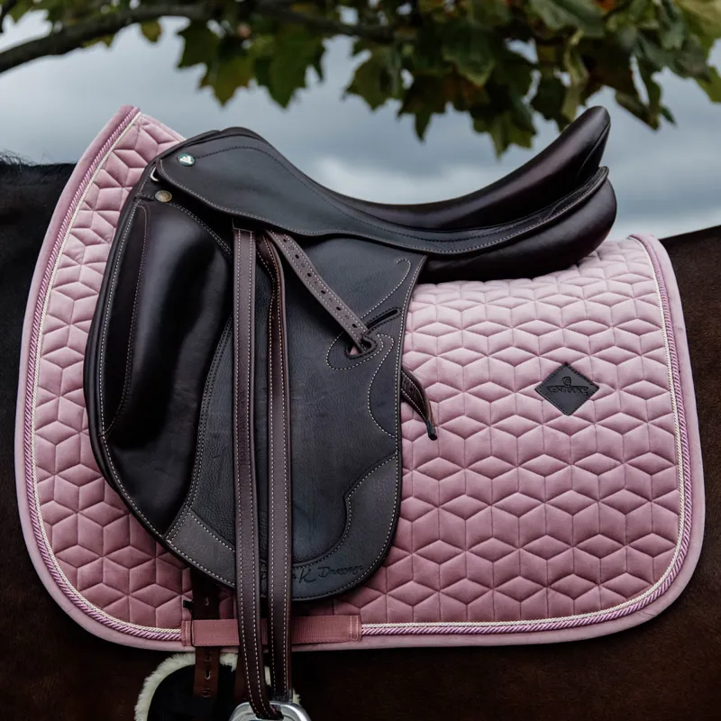 Kentucky Velvet Dressage Saddlecloth - Old Rose-1