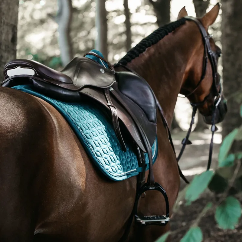 Kentucky Velvet Jumping Saddlecloth - Emerald -3