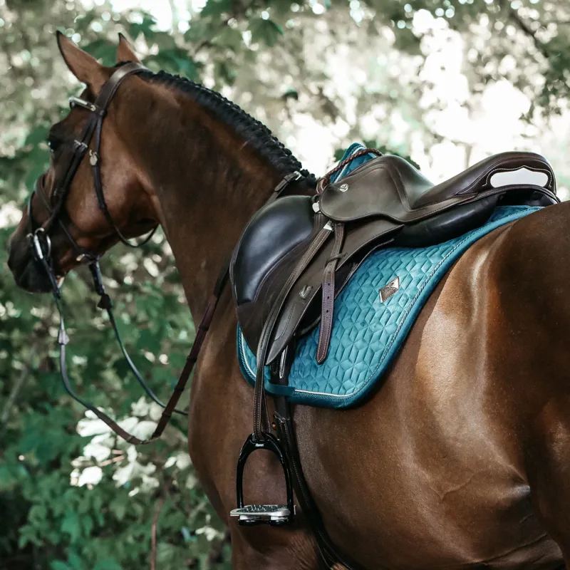 Kentucky Velvet Jumping Saddlecloth - Emerald -2